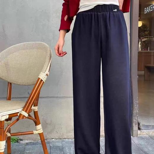 夏新款设计感松紧腰显瘦直筒休闲裤直筒裤 商品图7