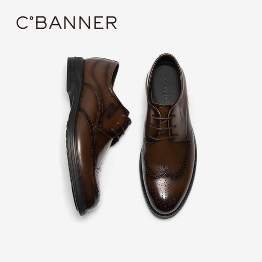 千百度男鞋正装皮鞋男士休闲商务皮鞋A25121691 商品图8