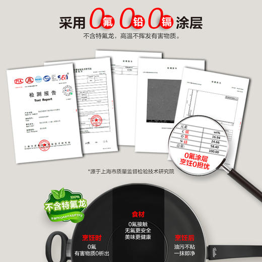 菲仕乐 瓷安不粘炒锅-赠配套玻璃盖及硅胶铲 商品图1