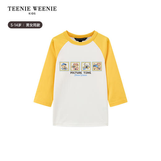 TeenieWeenie Kids小熊童装男女童凉感撞色插肩七分袖T恤TKLA256399I 商品图5