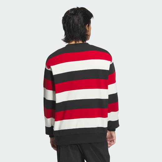Adidas阿迪达斯CNY STRIPE SWEATSHIRT 蛇年情侣款法式毛圈布撞色运动宽松卫衣套头衫JZ4201 商品图3