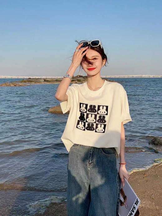 开春☀️漂亮短袖第一弹🔥杨幂同款【伊泺杉韩式纯棉短袖T恤】韩里韩气的短袖来了!! 💥春天内搭也很nice,好口碑👍 商品图3