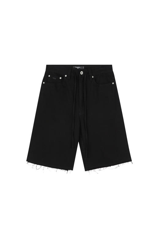 oneup全棉斜纹系带阔腿休闲中裤 商品图7