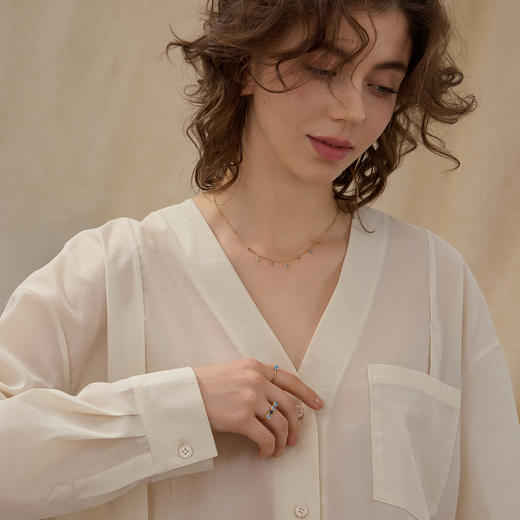 ARSIS银饰｜秘密花园系列 仲夏蓝调细戒 商品图1