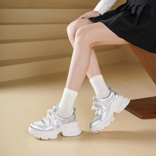 Westory2025年春季休闲厚底运动老爹深口鞋S25AM58861 商品图3