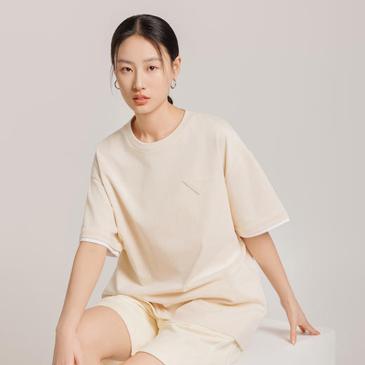 weyo夏季女宽松休闲字母印花T恤显瘦舒适透气短袖上衣多款百搭T恤任选 商品图4