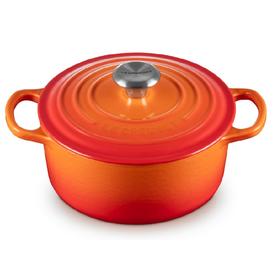 法国进口（Le Creuset）酷彩铸铁锅圆形18cm1.8L经典橘色