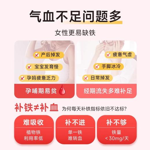 Ameri vita 补铁血剂孕妇补铁贫血女性经期便携铁剂铁元素口服液饮(7条)/盒 商品图4