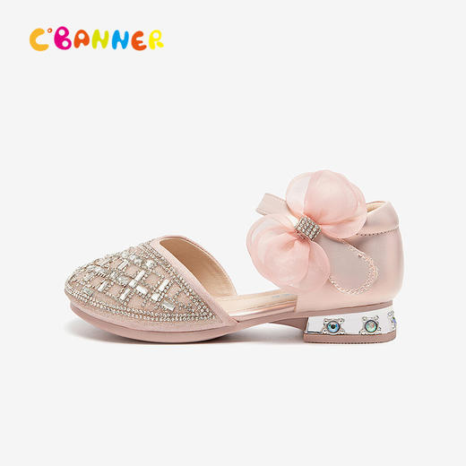 千百度童鞋包头甜美蝴蝶结凉鞋女童洋气可爱低跟凉鞋A25331605 商品图2