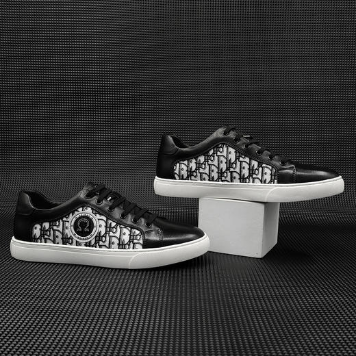 男生高端轻奢一脚蹬懒人鞋真皮板鞋男款潮流百搭鞋子欧洲站平底鞋 商品图3