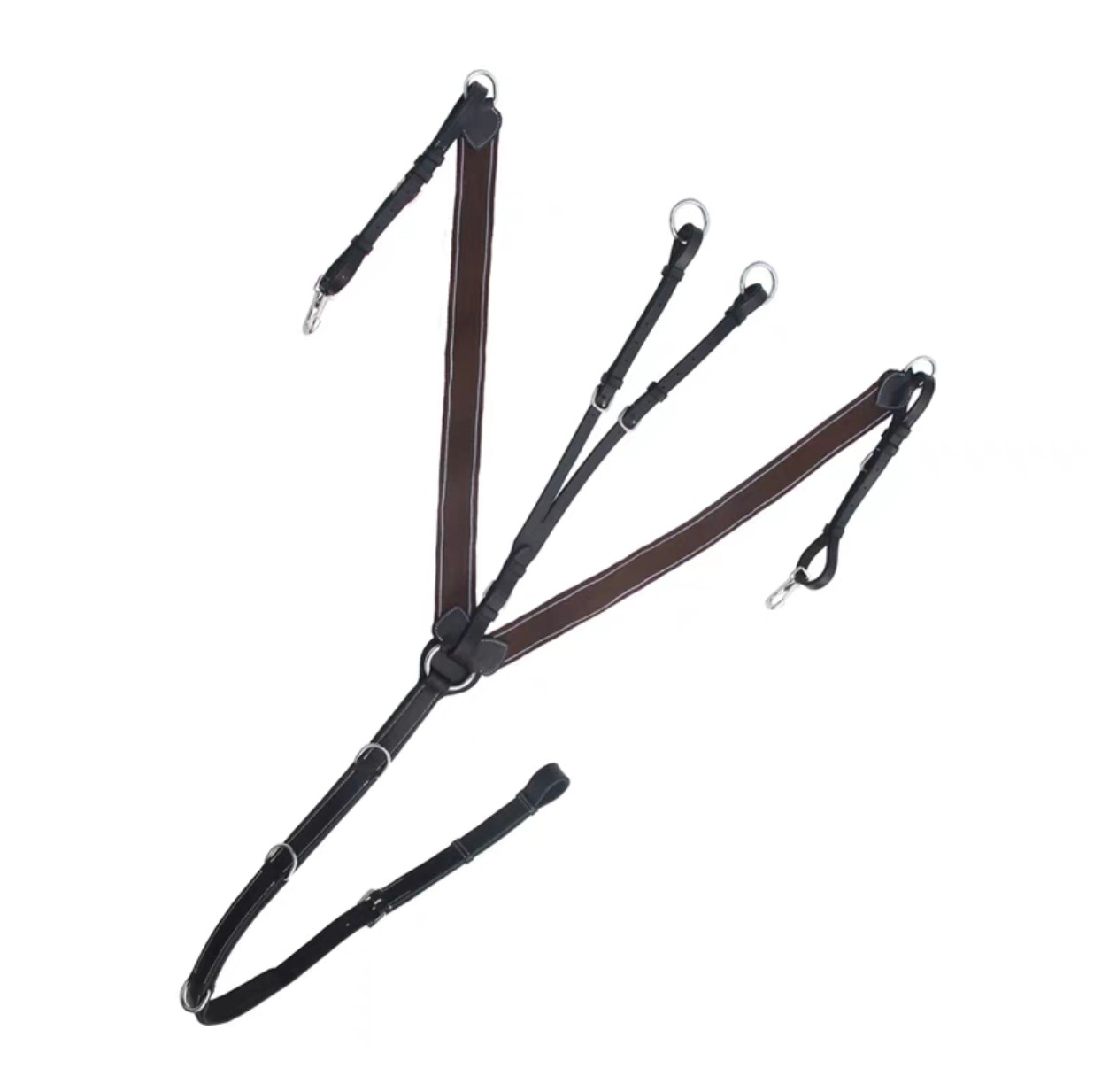 英式胸带低头革马鞍胸带腹带弹力带马具用品马术综合鞍胸带马具皮316-QS