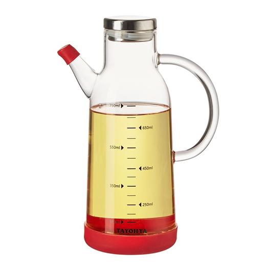 【6F】多样屋（TAYOHYA） 玻璃油壶加厚高硼硅防漏油瓶带刻度家用厨房酱油瓶醋瓶 刻度油壶-550ml 商品图5