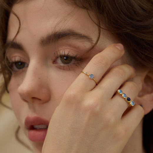 ARSIS银饰｜秘密花园系列 仲夏蓝调细戒 商品图5