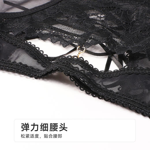 都市丽人薄透丝滑蕾丝网布系列蕾丝三角裤LKH3A9 商品图4