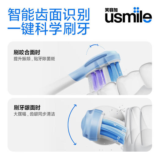 积分免费兑：usmile笑容加大摆幅智能电动牙刷 P20 PRO冰河白 深度清洁护龈 成人情侣送男友/女友生日礼物 商品图1
