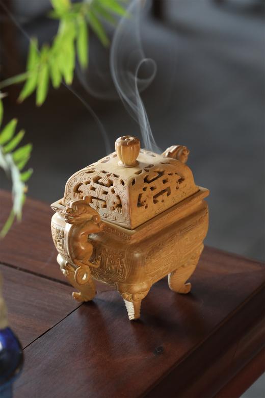 赤龙香炉°黄杨木 商品图0