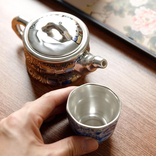 【2025年新款】拾物观心·掐丝满花鎏银茶器，极具东方雅韵，内里素雅如月，爱茶人的心头好 商品图1