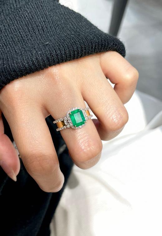 1.55ct刻面祖母绿戒指 商品图4