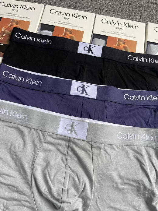 原单正品CK新款男全棉小方块宽松四角裤平角内裤尺码S M L XL
一个三条装 商品图2