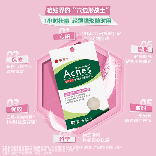 【品牌直发】乐肤洁祛痘舒缓隐形净痘贴52片 商品图2
