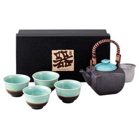 日本进口西庵窑青海茶具套装