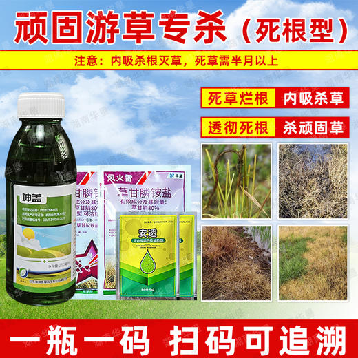 顽固游草专杀套餐草甘膦铵盐稻李氏禾专杀耕前除草死根型除草剂 商品图4