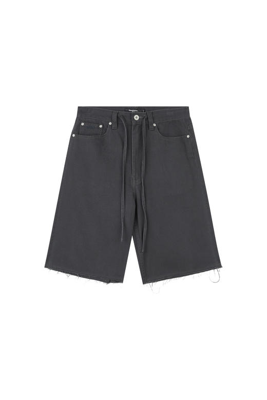 oneup全棉斜纹系带阔腿休闲中裤 商品图6