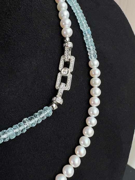 【上善若水】珍珠托帕石项链 商品图4