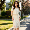 奢姿大码女装2026夏季新款胖妹妹轻奢休闲假两件拼接V领连衣裙9952890326 商品缩略图1