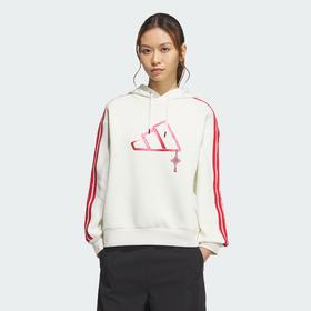 Adidas阿迪达斯CNY HOODED SWEATSHIRT 蛇年双面针织运动休闲连帽卫衣套头衫连帽卫衣JZ1638