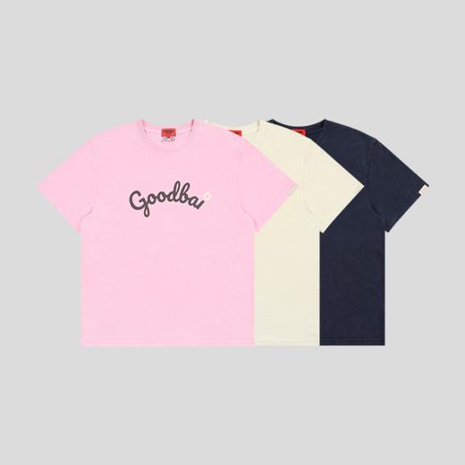 GOODBAI GOODEES 四叶草印花logo做旧水洗oversizeT恤 商品图1