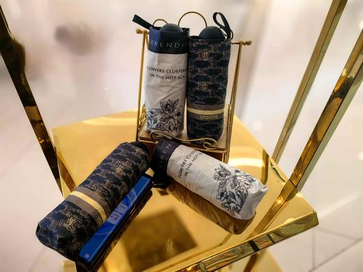 优品堂『浑然天成』五折8K抗风加大黑胶防紫外线伞 商品图0