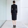 IWY/春秋高端黑色西装半裙职业套装显瘦干练时尚气质总裁范美容院工装CS2170 商品缩略图4
