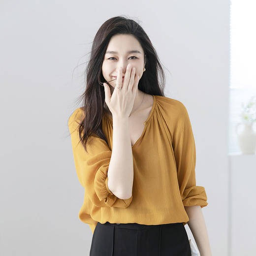 火桐hooton双向顺纡绉长袖上衣YT2097 商品图7