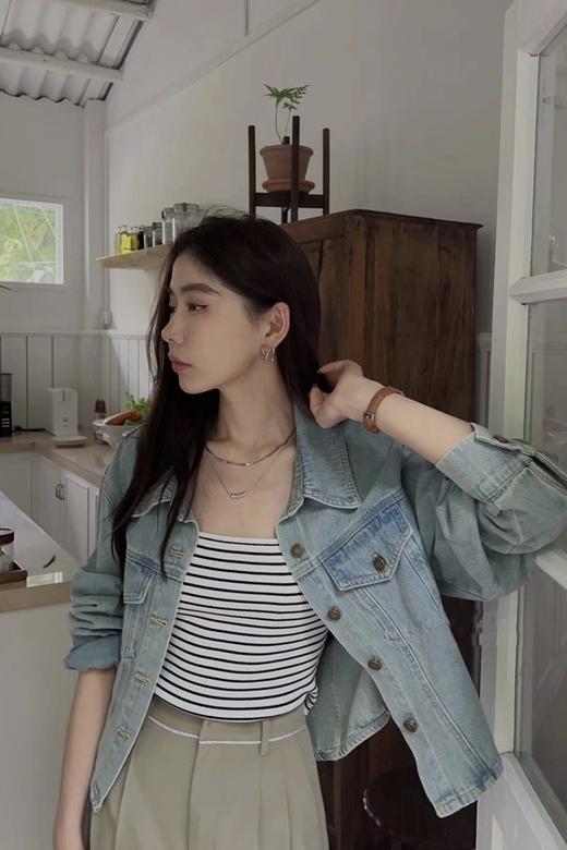 LNNNS 短款宽松牛仔外套 17885 商品图2