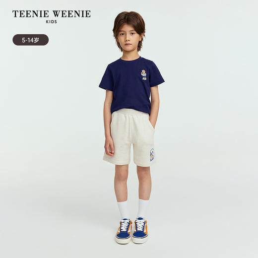TeenieWeenie Kids小熊童装男童简约时尚宽松印花短裤TKTM256322N 商品图1
