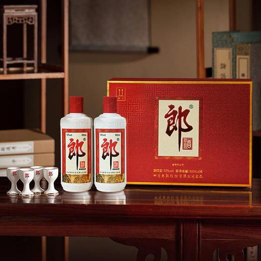 郎酒 郎牌郎酒双瓶礼盒 53度酱香型白酒 500ml*2【含礼袋】 商品图2