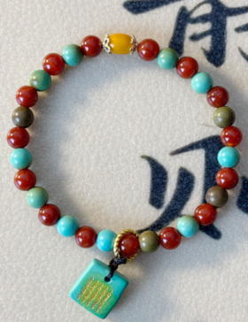 JS(辰龙文轩）七彩玛瑙南红单圈设计款