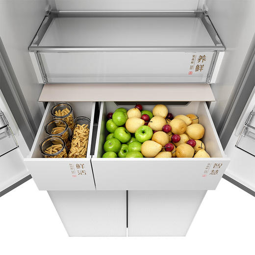 TCL415升十字门嵌入式冰箱_0cm无缝嵌入_58cm厚度_智慧变温空间_干湿分储_R415P10-UQ（线下同款T） 商品图3