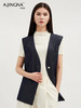 【休闲感穿搭】阿菁娜一字扣V领合身宽肩马甲F30C203012 商品缩略图0