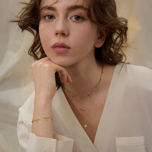 ARSIS银饰｜秘密花园系列 暮色星坠项链 商品图6