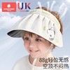 科巢儿童贝壳帽黑胶防晒帽男女童宝宝帽子防紫外线遮阳户外空顶帽 商品缩略图2