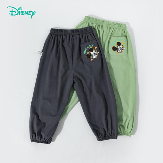 迪士尼2025春夏季新款男童米奇印花防蚊裤宽松透气速干凉爽运动裤休闲裤ZD2EK006 商品图4