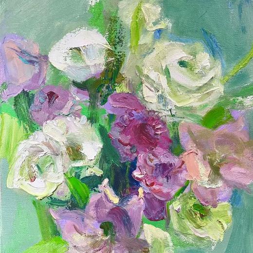 张西《女神的礼物》油画39CM*29CM 手绘油画布雅致小品【YH0054】 商品图3