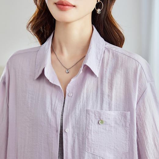 馥迦慵懒复古后开叉衬衫 商品图5