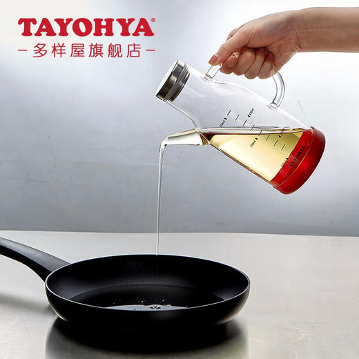 【6F】多样屋（TAYOHYA） 玻璃油壶加厚高硼硅防漏油瓶带刻度家用厨房酱油瓶醋瓶 刻度油壶-550ml 商品图0