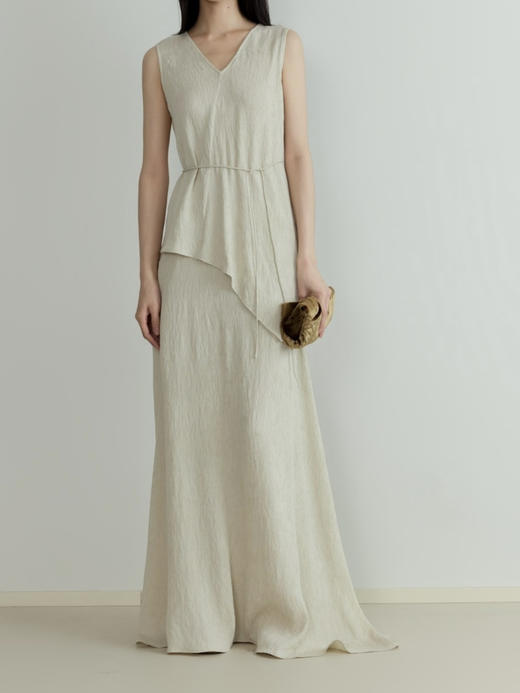 DONSEE10｜DS10SS2522-D 米黄自然肌理半裙 商品图4