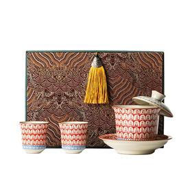 沁茶悦旅敦煌千佛盖碗礼盒装