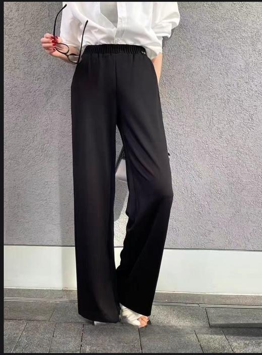 夏新款设计感松紧腰显瘦直筒休闲裤直筒裤 商品图4