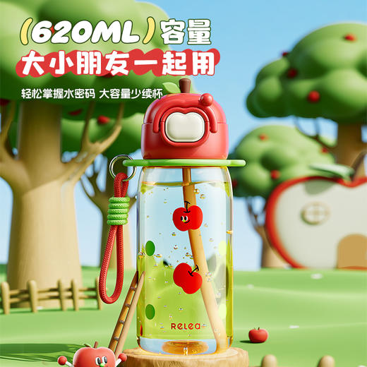 心选丨物生物果园派 果汁派PPSU吸管杯620ml 商品图6